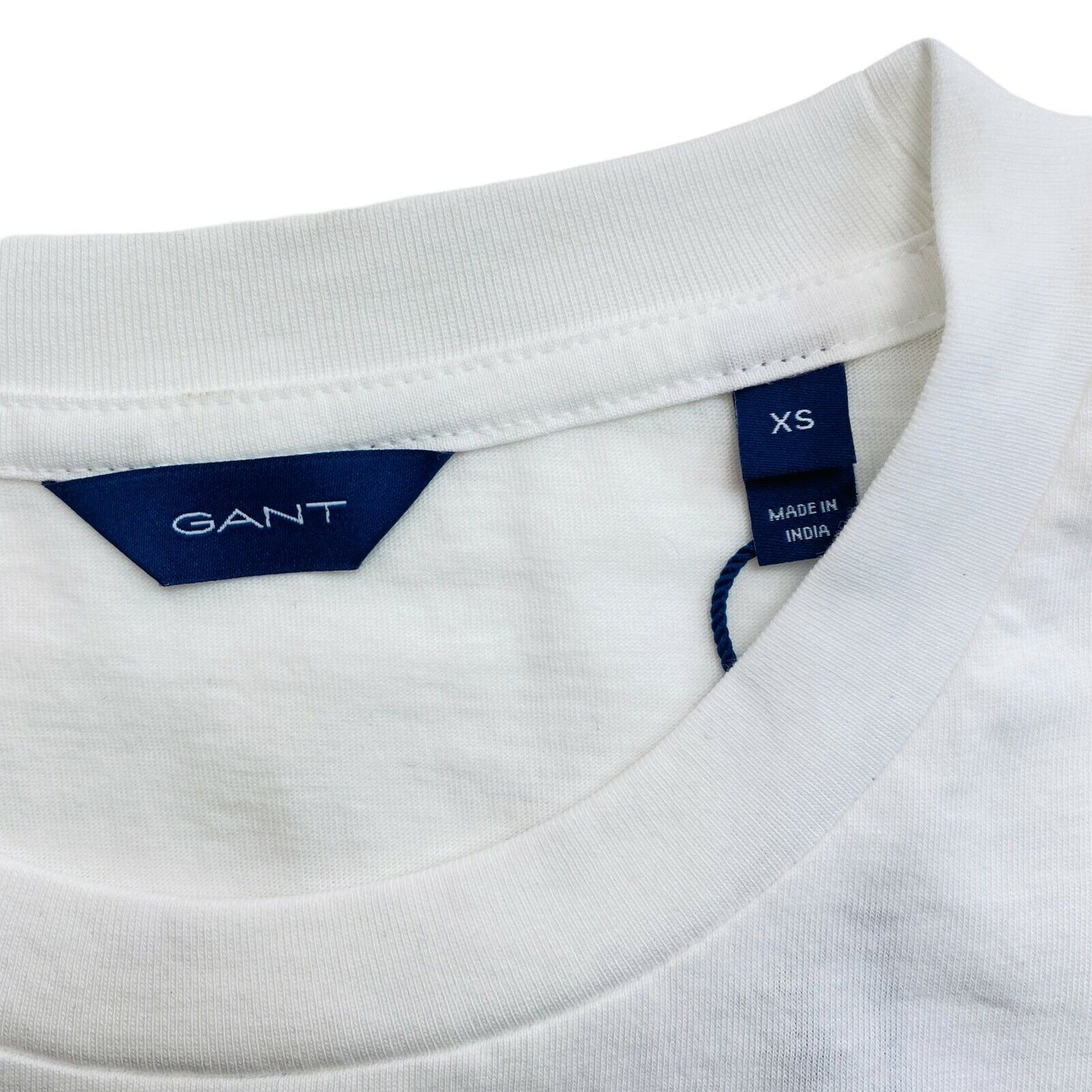 GANT White The Fall Logo Crew Neck T Shirt Size XS