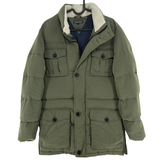 TOMMY HILFIGER Green Down Puffer Coat Jacket Size 164 cm