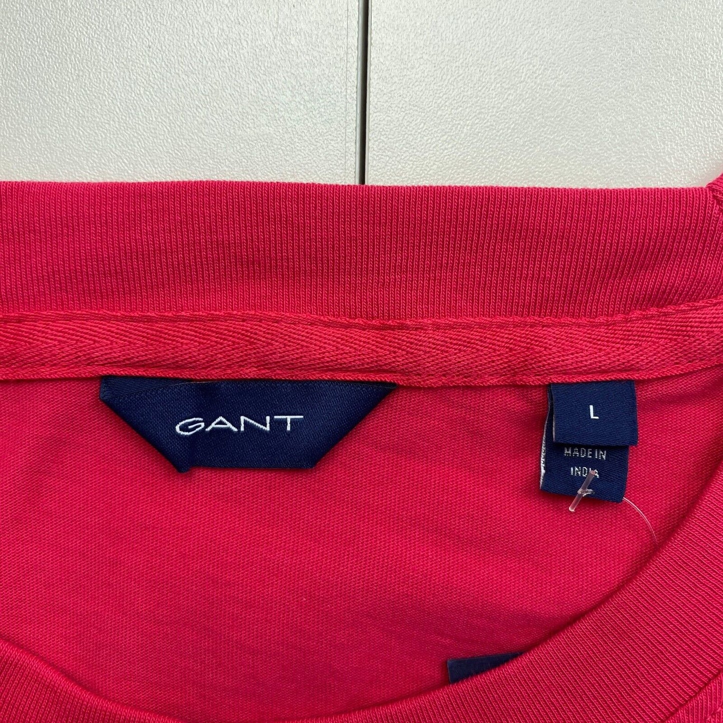 GANT Women Pink Logo Crew Neck Short Sleeve T Shirt Size L