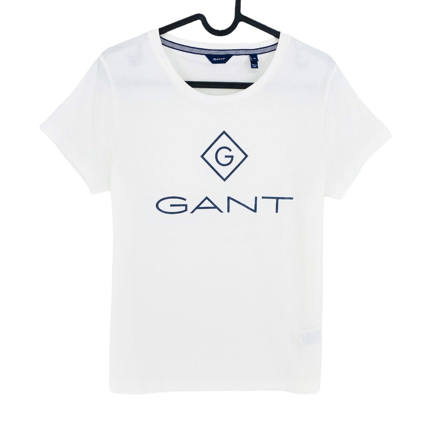 GANT Weißes Lock Up T-Shirt mit Rundhalsausschnitt, Größe M