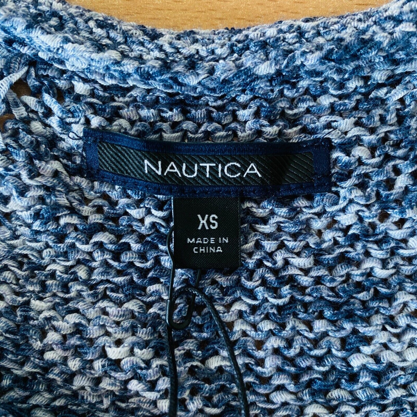 Nautica Blue Short Sleeve Knit Shirt Top Blouse Jumper Size XS