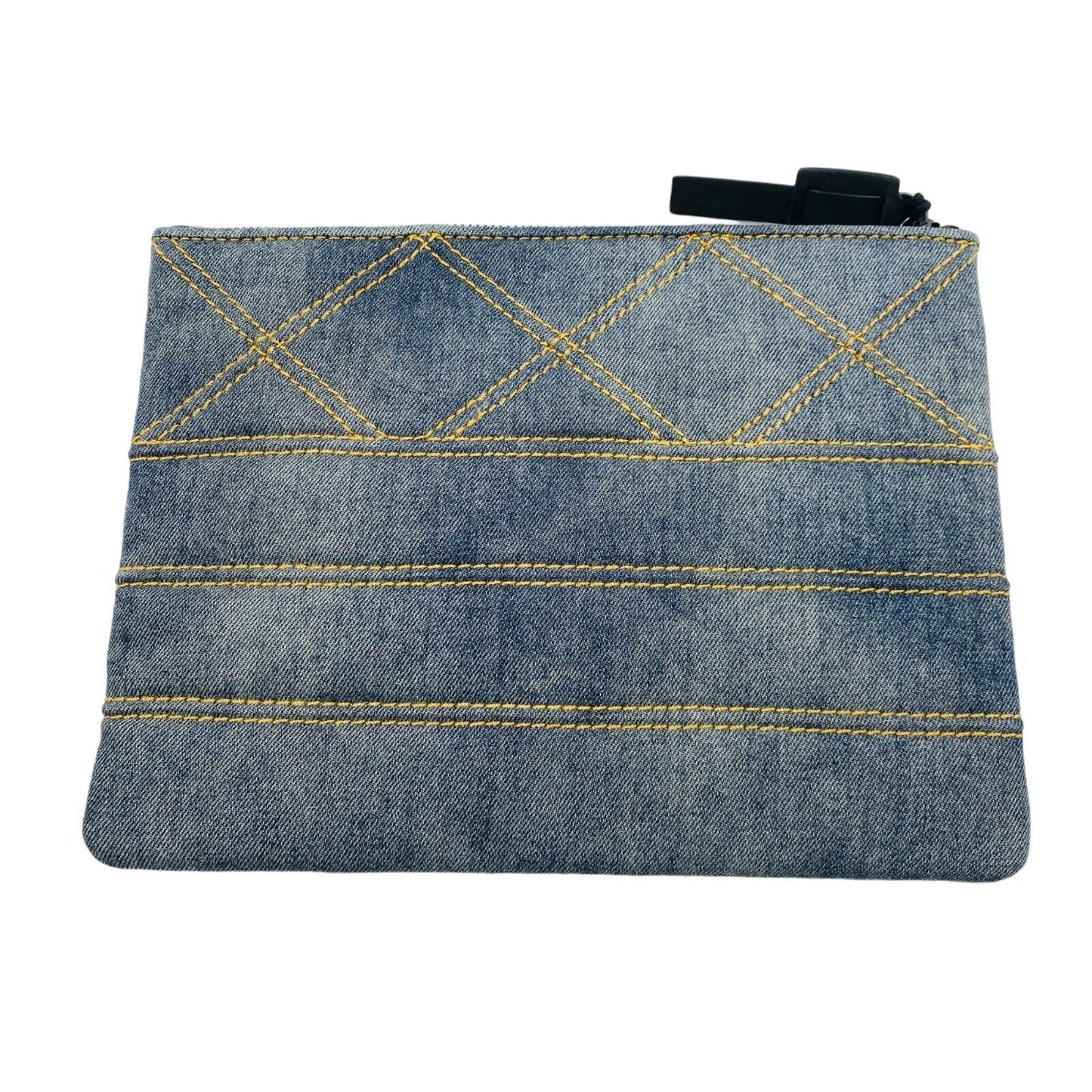 DIESEL Blue Cotton Denim Jeans Tablet Documents Case Bag