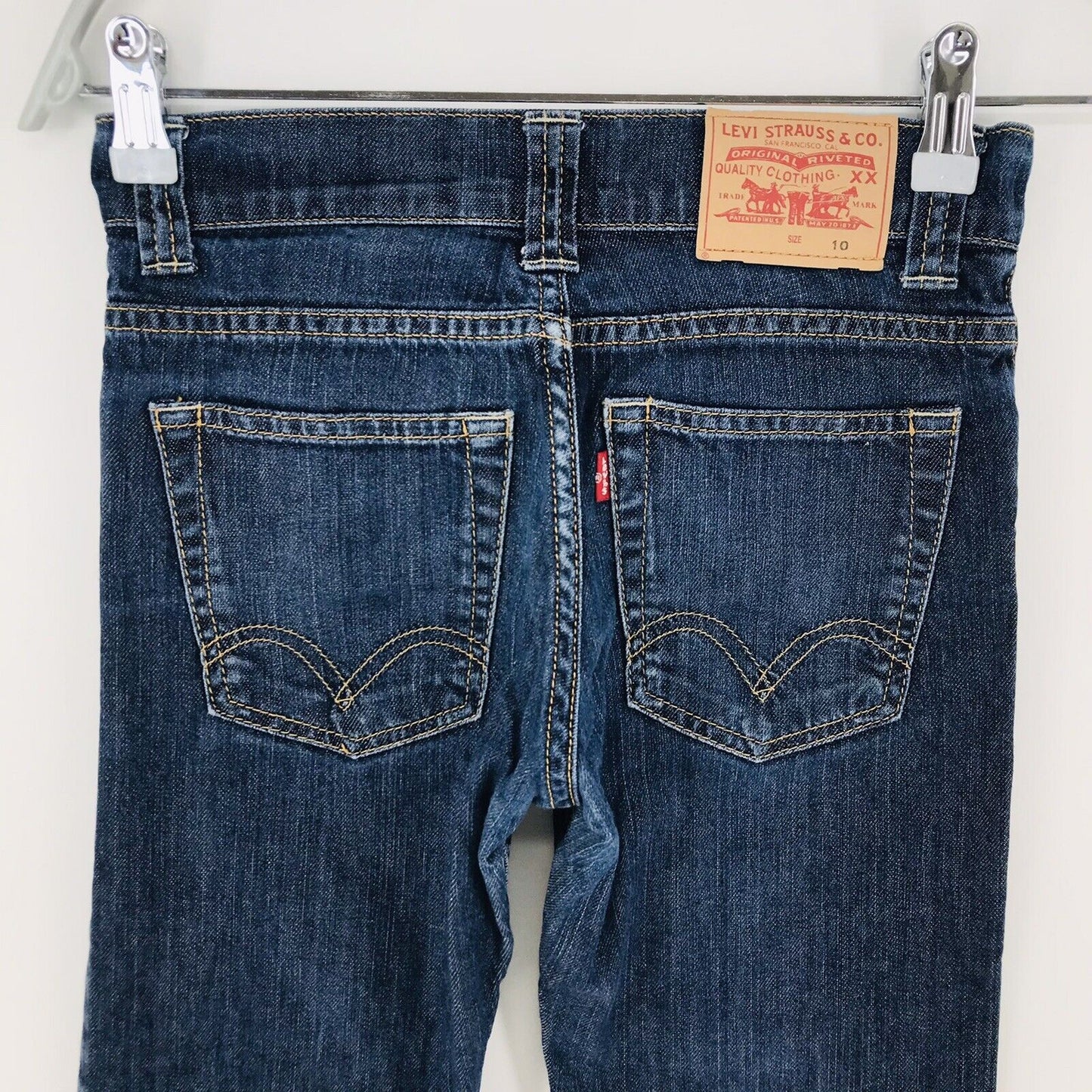 Vintage Levi's Red Tab Boys Blue Regular Straight Fit Jeans Size 10 / W25 L28