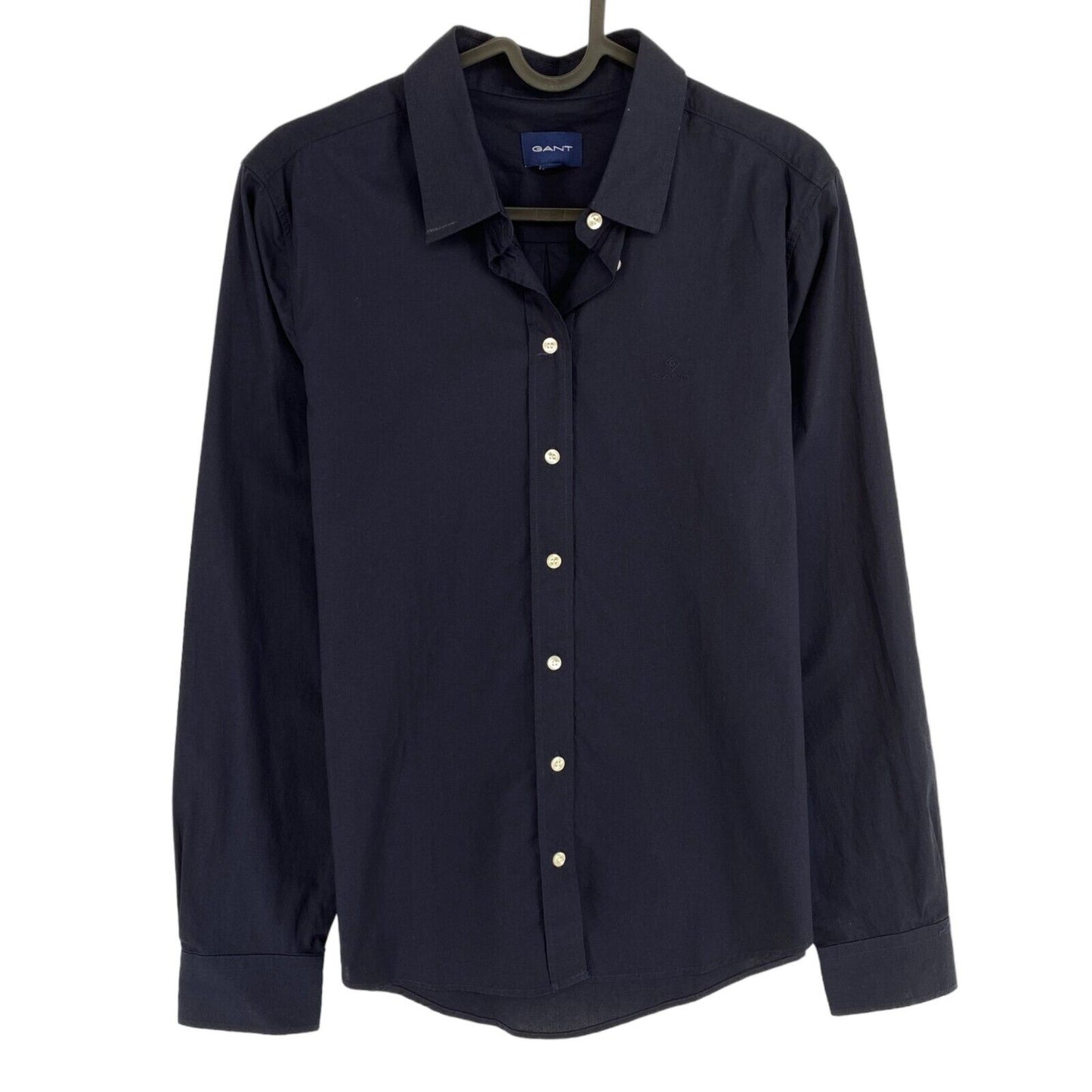 GANT Navy Blue Solid Shirt Size EU 38 UK 10 US 8