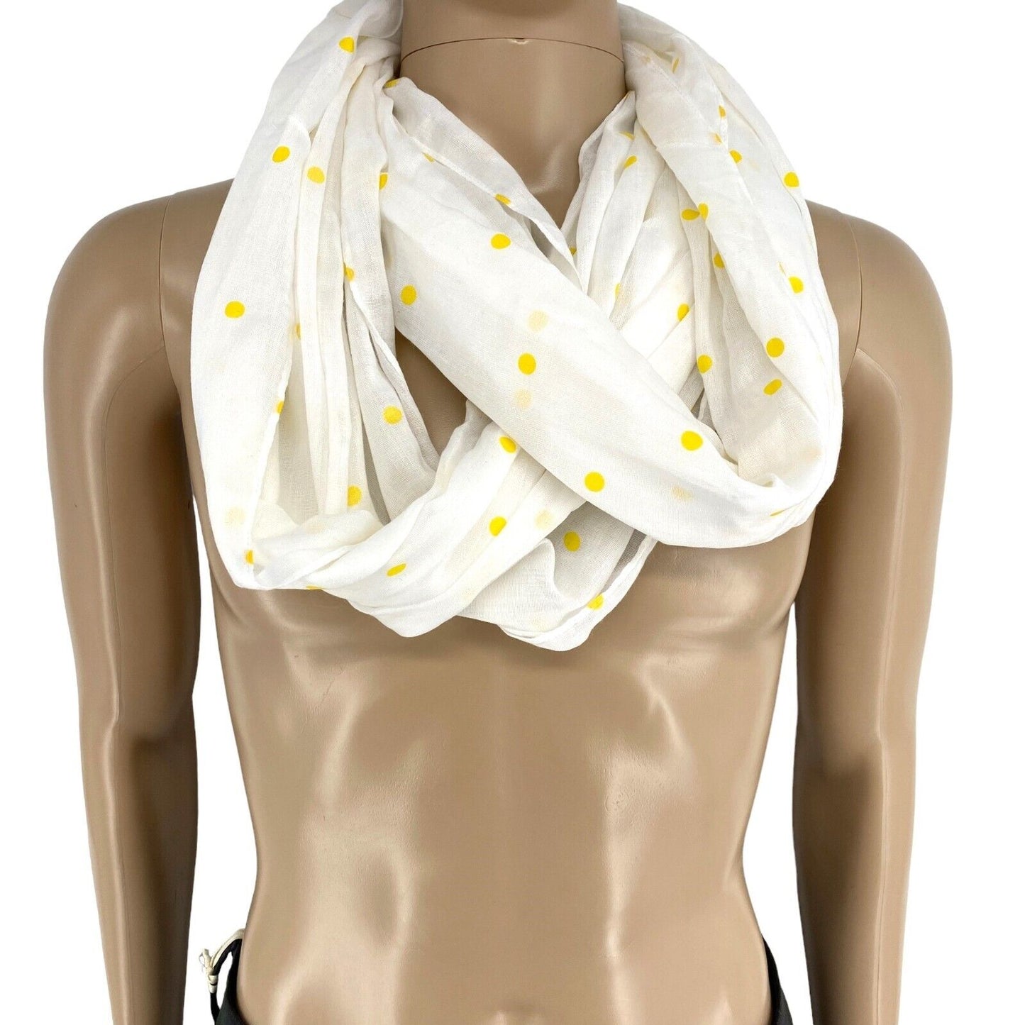 TALLY WEiJL White Dot Print Infinity Scarf Shawl