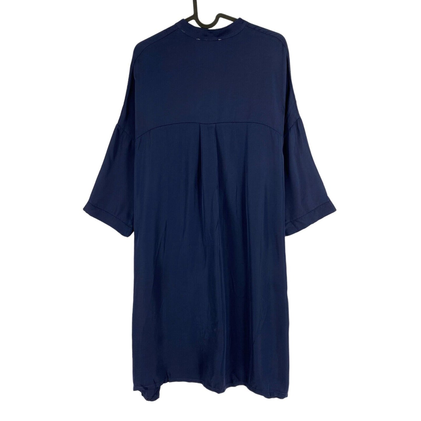 LA MARTINA Women Navy Blue 3/4 Sleeve Relaxed Shirt Dress Size 1 / XS