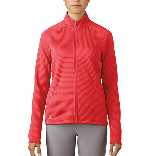 Adidas Golf Pink Full Zip Ladies Jacket Jumper Size M