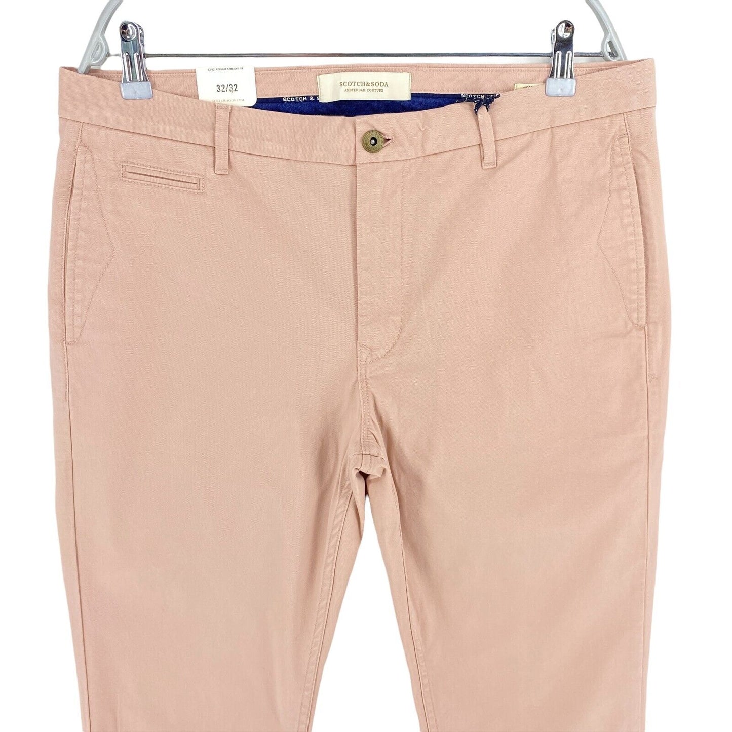 Scotch &amp; Soda Chinohose, Regular Straight Fit, Rosa, Größe W32 L32