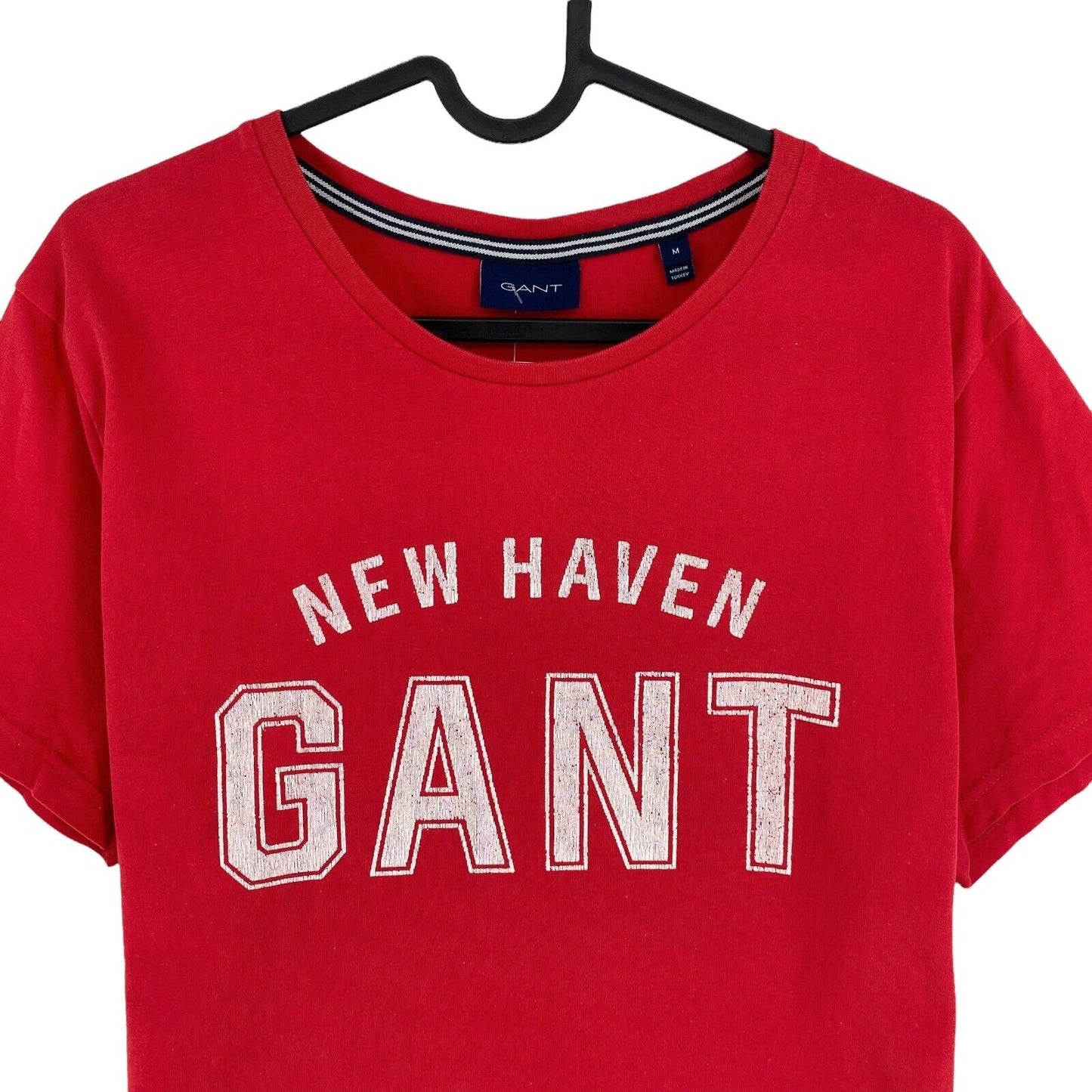 GANT T-shirt à col rond avec logo rouge taille M