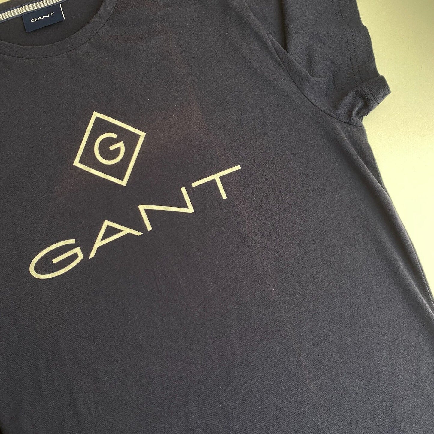 GANT T-shirt à col rond bleu marine Lock Up Taille L