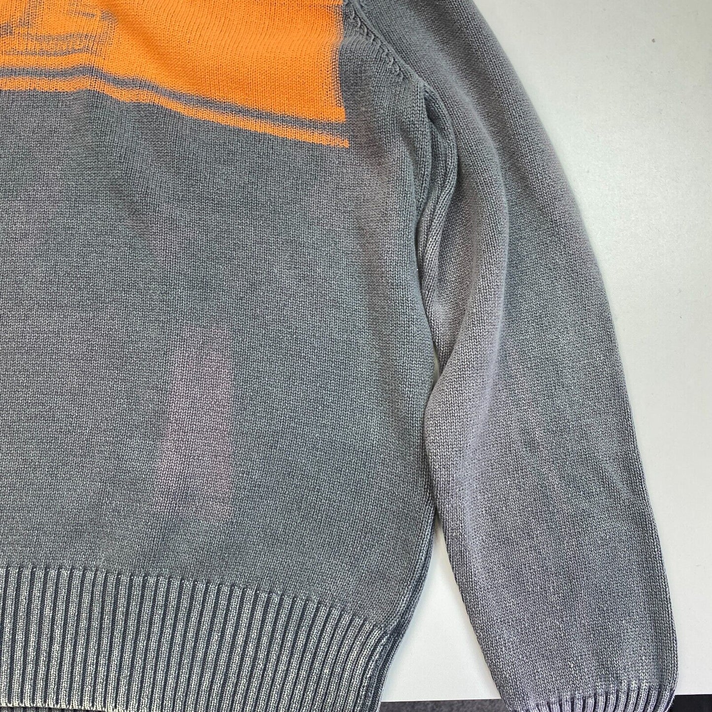 DIESEL Men Grey K-ORTEZ Crew Neck Sweater Jumper Size L