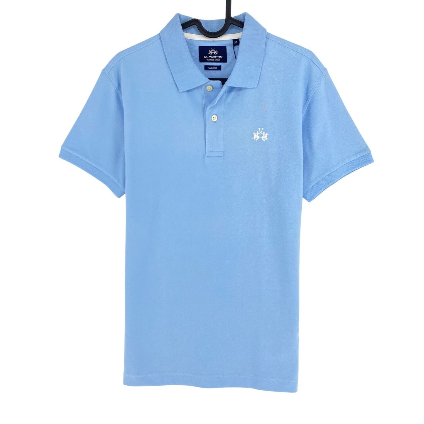 LA MARTINA Light Blue Tanguis Stretch Short Sleeves Polo Shirt Size M