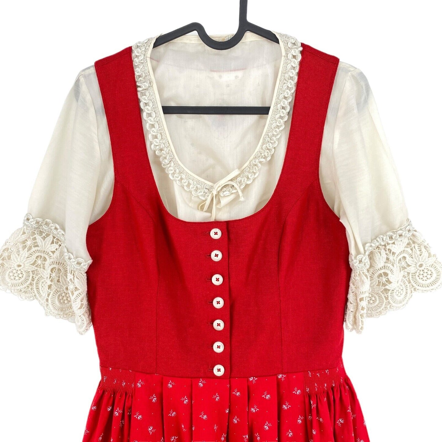 Salzburger Tyrol Dirndl Oktoberfest Red Dress Size EU 36 UK 8 US 6