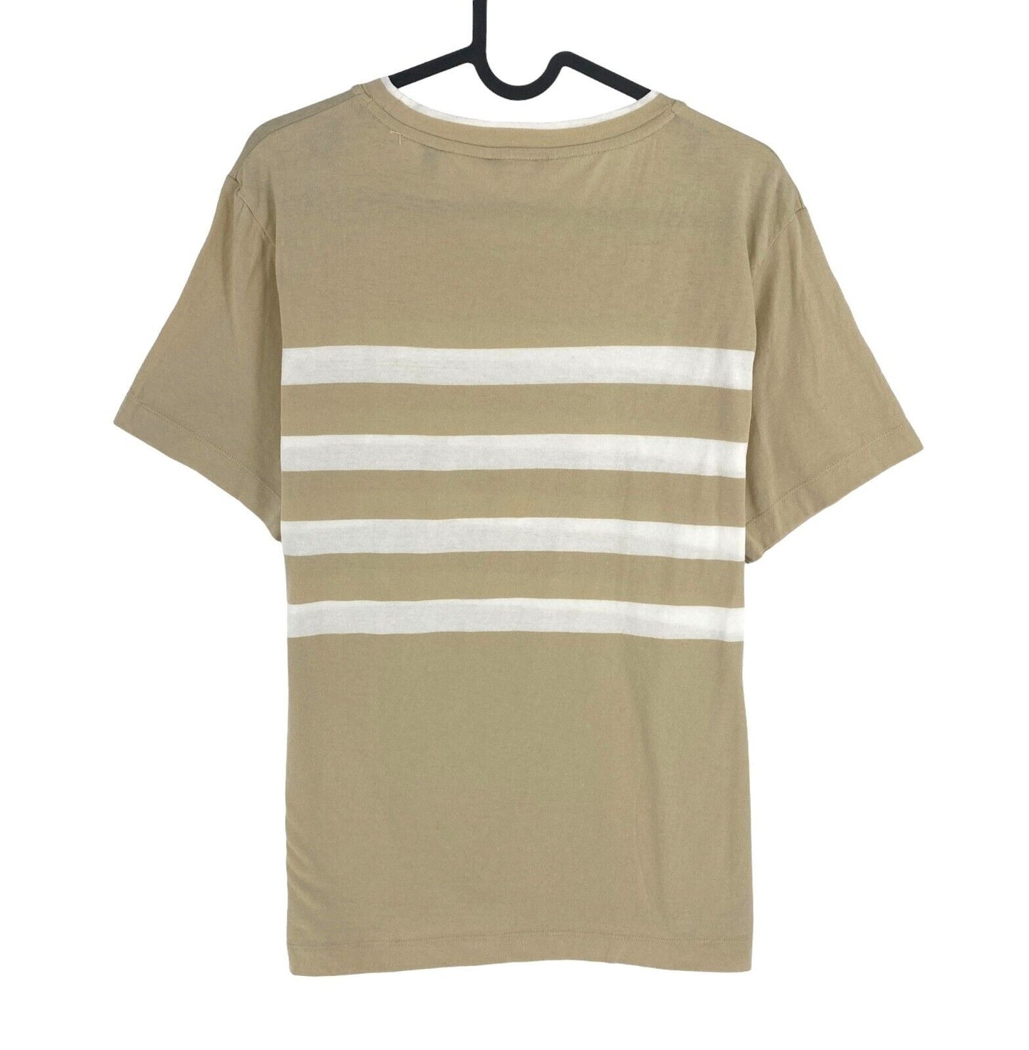 GANT Women Brown Striped Logo Crew Neck Short Sleeves T Shirt Size XL