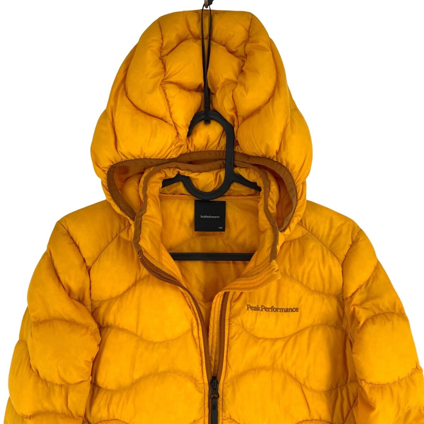 Peak Performance JR Yellow Helium Down Hood Jacket Coat Size 140 cm