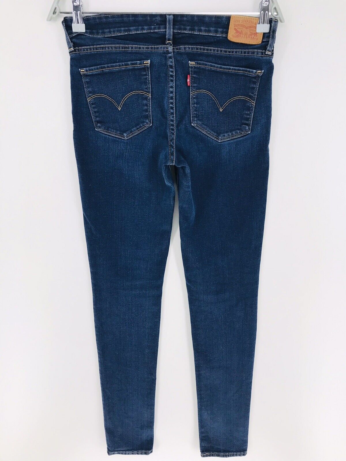 Levi's 711 Damen Jeans, Stretch, Skinny Fit, Dunkelblau, Größe W26 L32