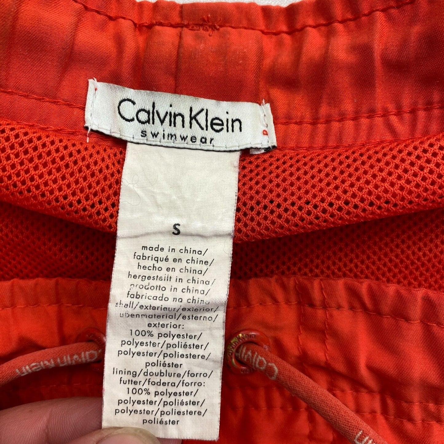 Calvin Klein Orange Swimwear Swimming Trunks Shorts Size S