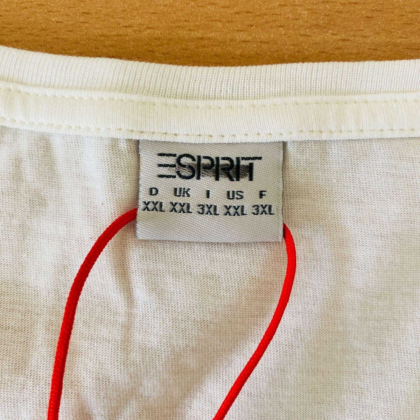 ESPRIT Women White Graphic Print T Shirt Top Size 2XL XXL