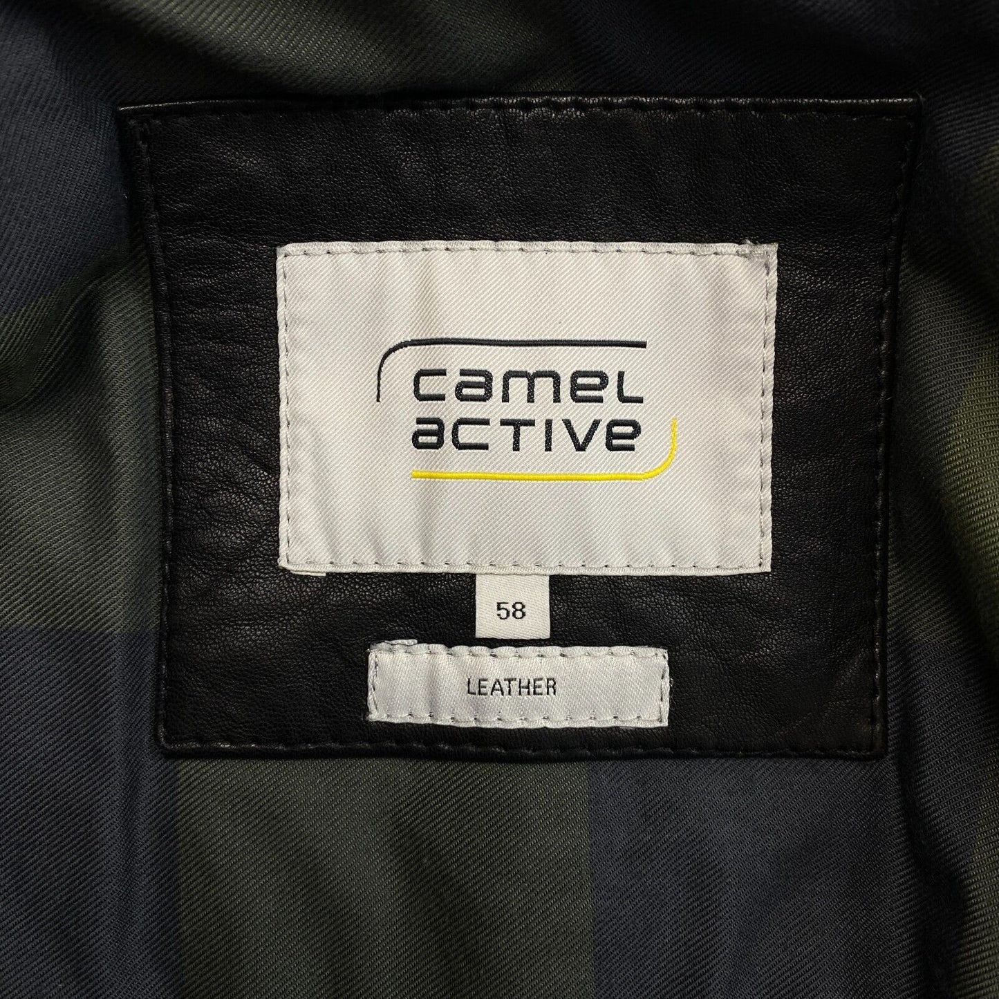 CAMEL ACTIVE Men Dark Grey Leather Jacket Coat Size EU 58 UK/US 48