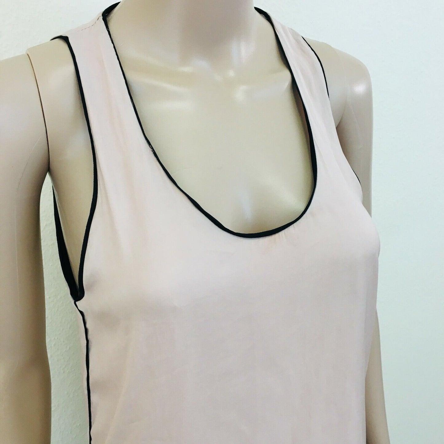 ZARA Cream Pink Tank Top T Shirt Size S