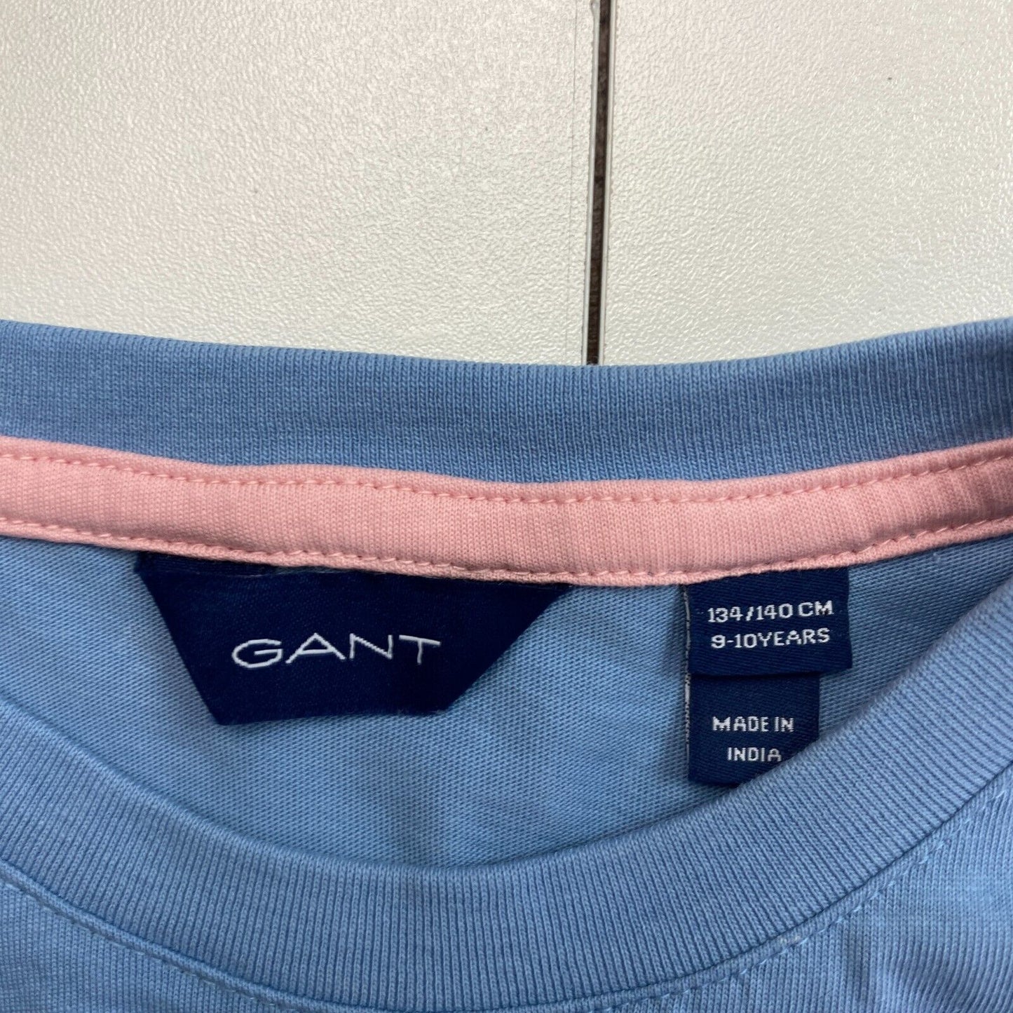 GANT Boys Blue Logo Crew Neck T-Shirt Size 9-10 Years 134/140 cm