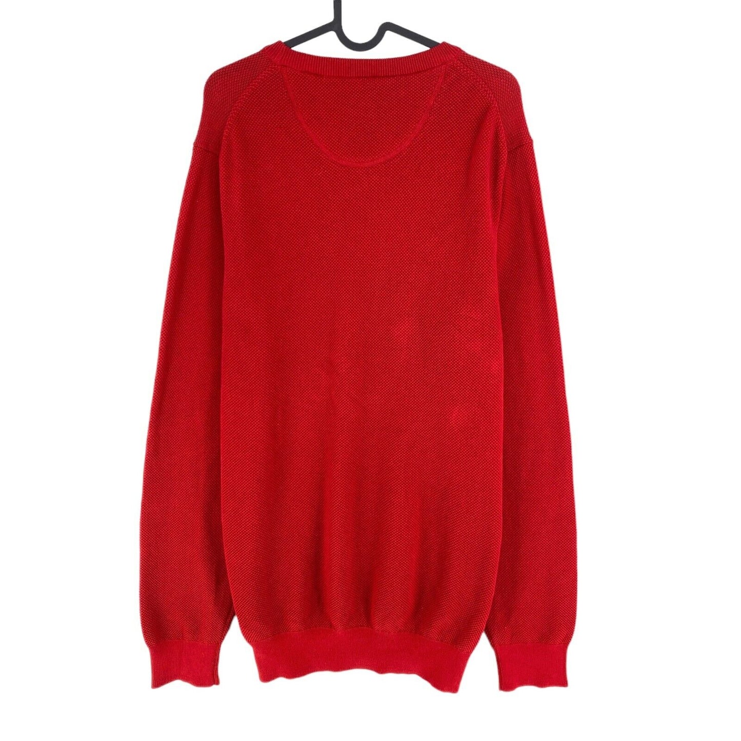 GANT Red Pique Crew Neck Sweater Pullover Size 2XL XXL