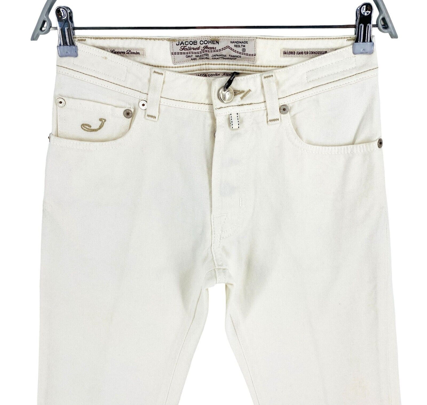 Jacob Cohen Men 688 White Slim Jeans Size W28 L34 Made In Italy