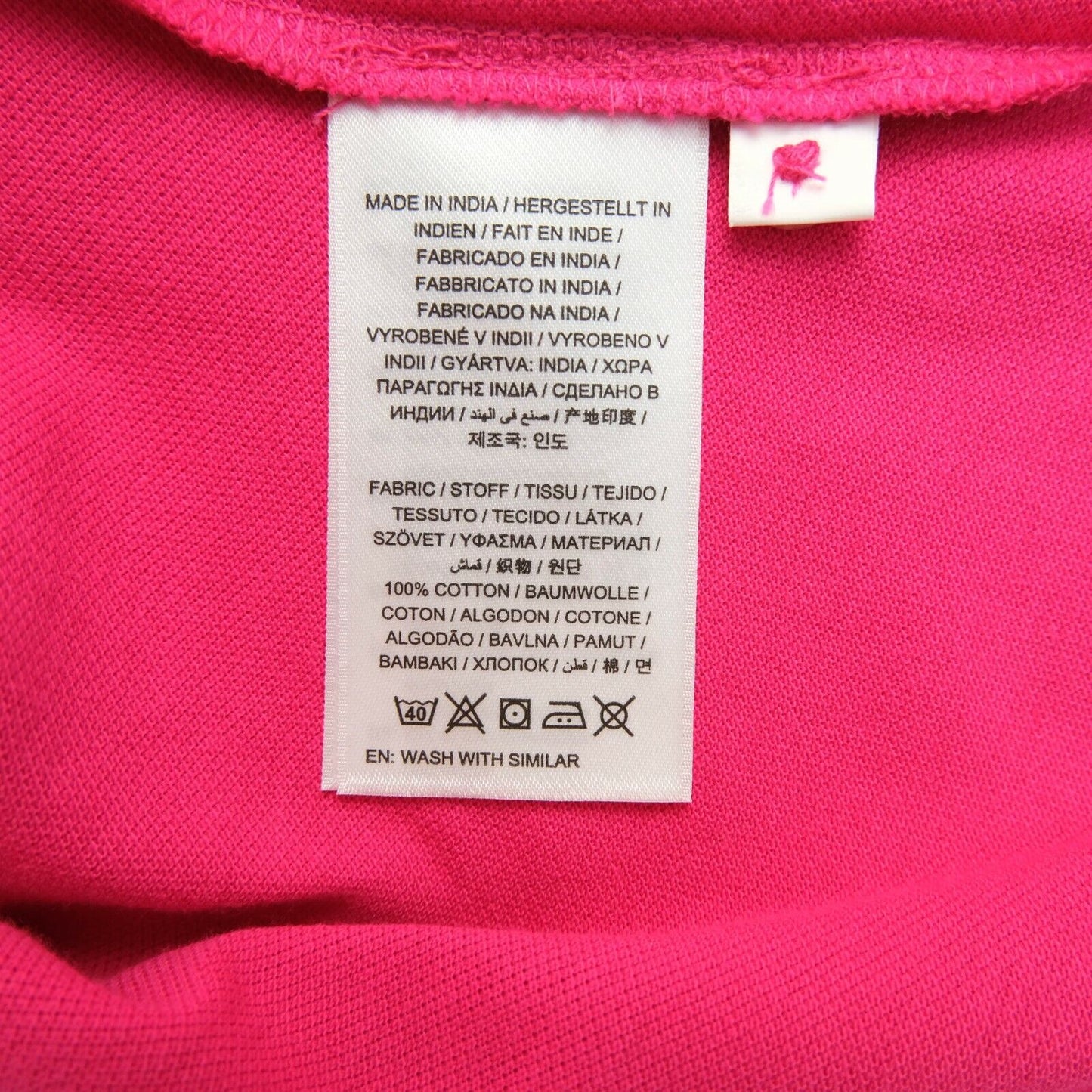 GANT Pink Original Logo Polo Neck Size S