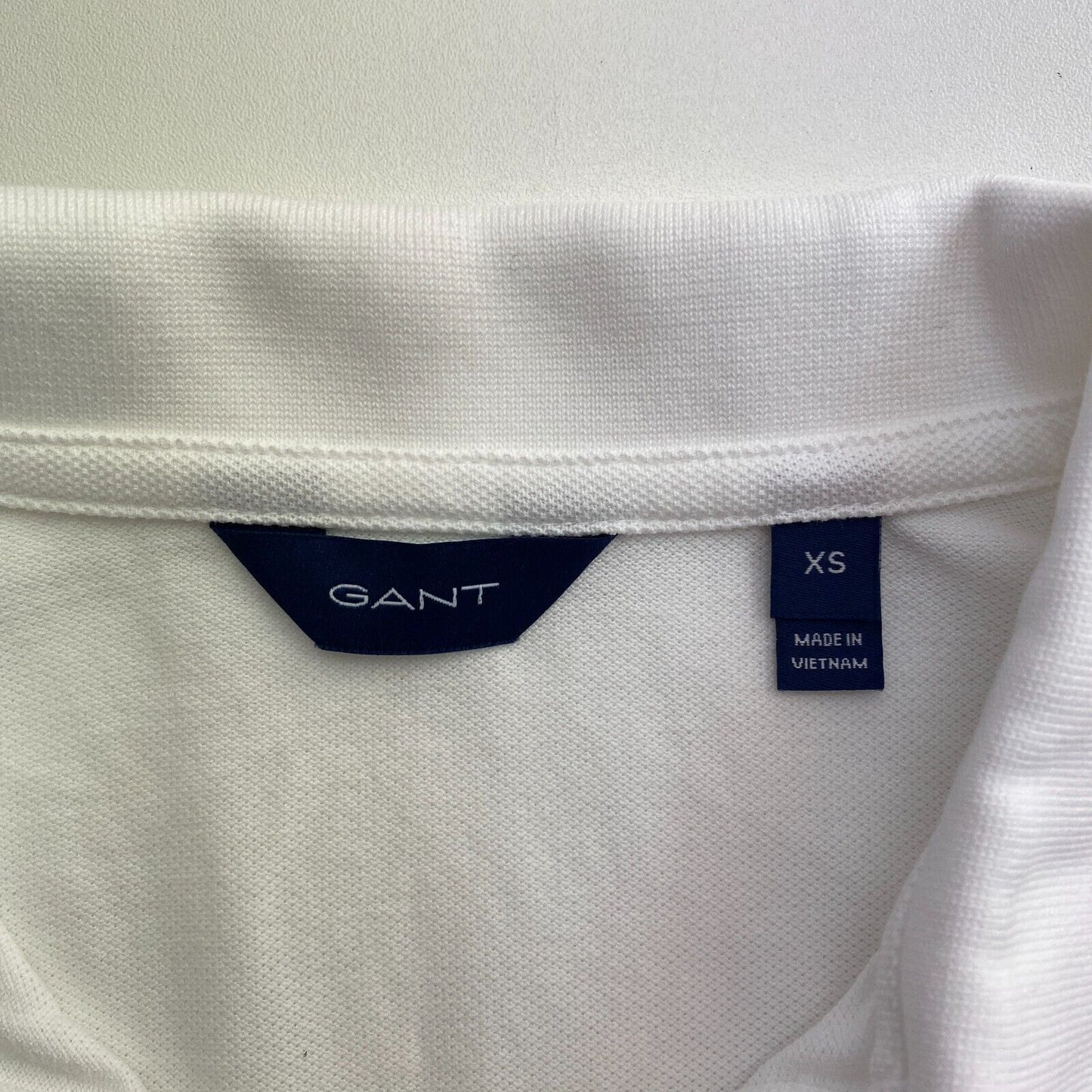 GANT Women White Pique Short Sleeves Polo Shirt Size XS