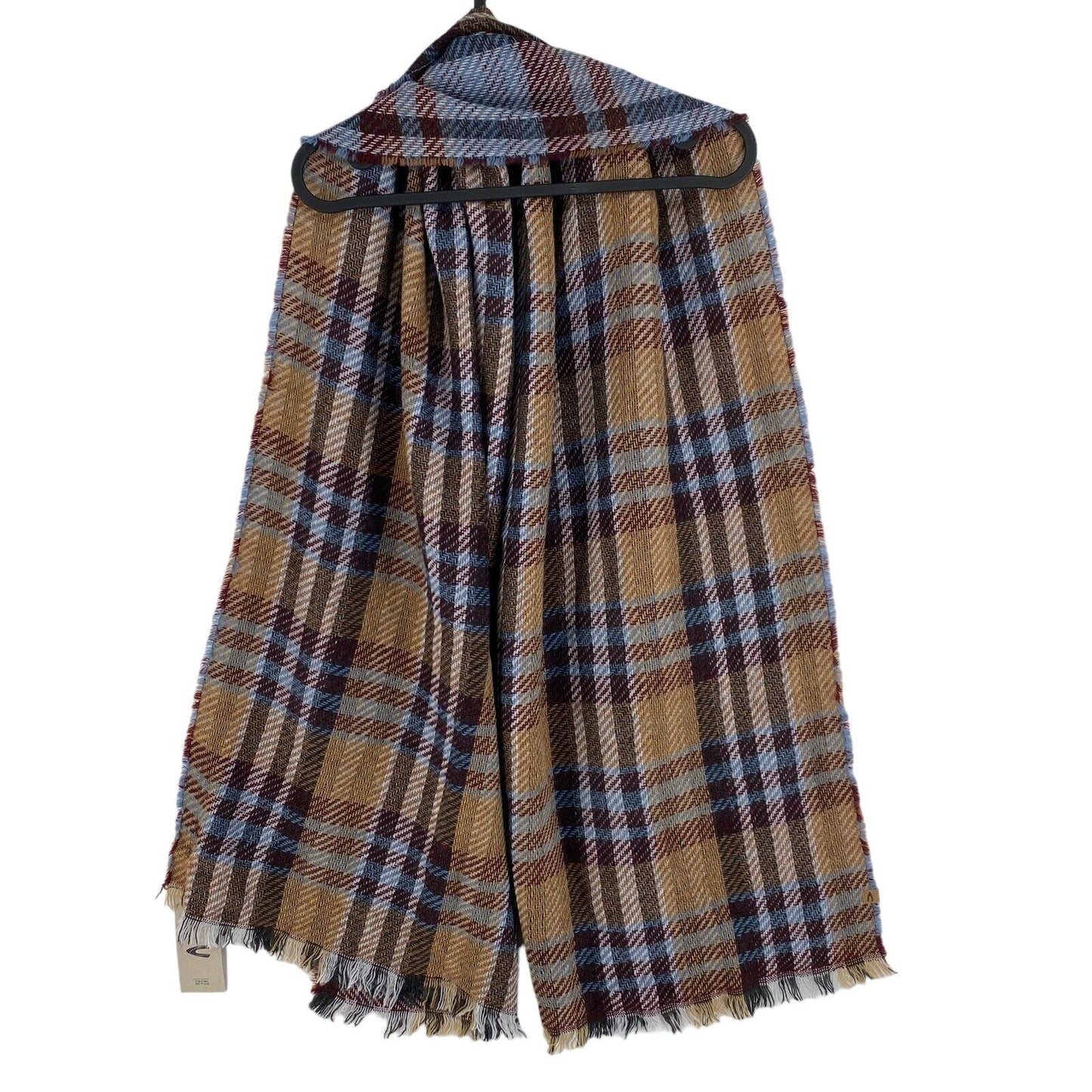 CAMEL ACTIVE Brown Plaid Scarf Shawl