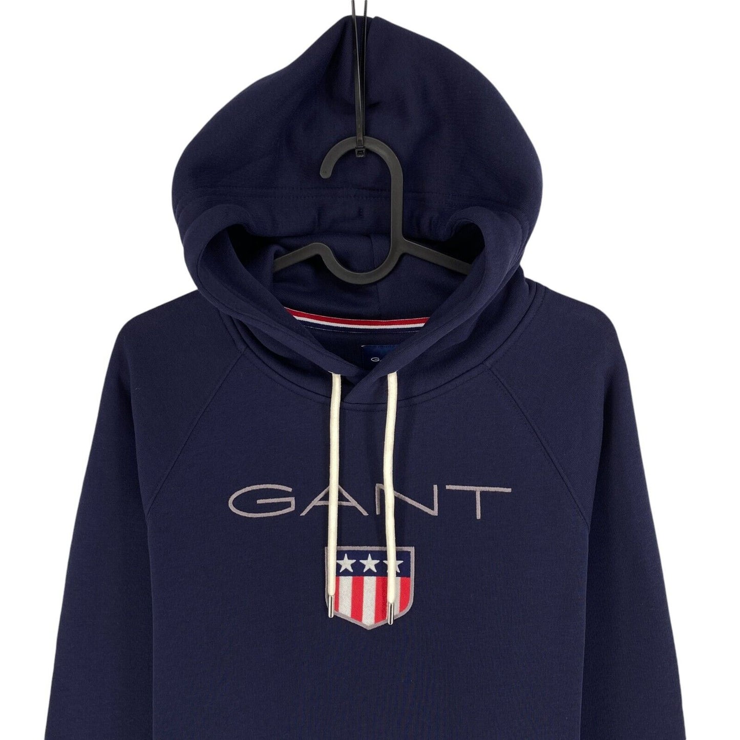 GANT Men Navy Blue Shield Hoodie Sweater Jumper Size L