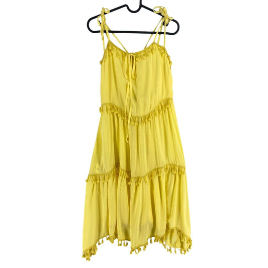 BSB JEANS Women Yellow Flared Tank Top Dress Size S