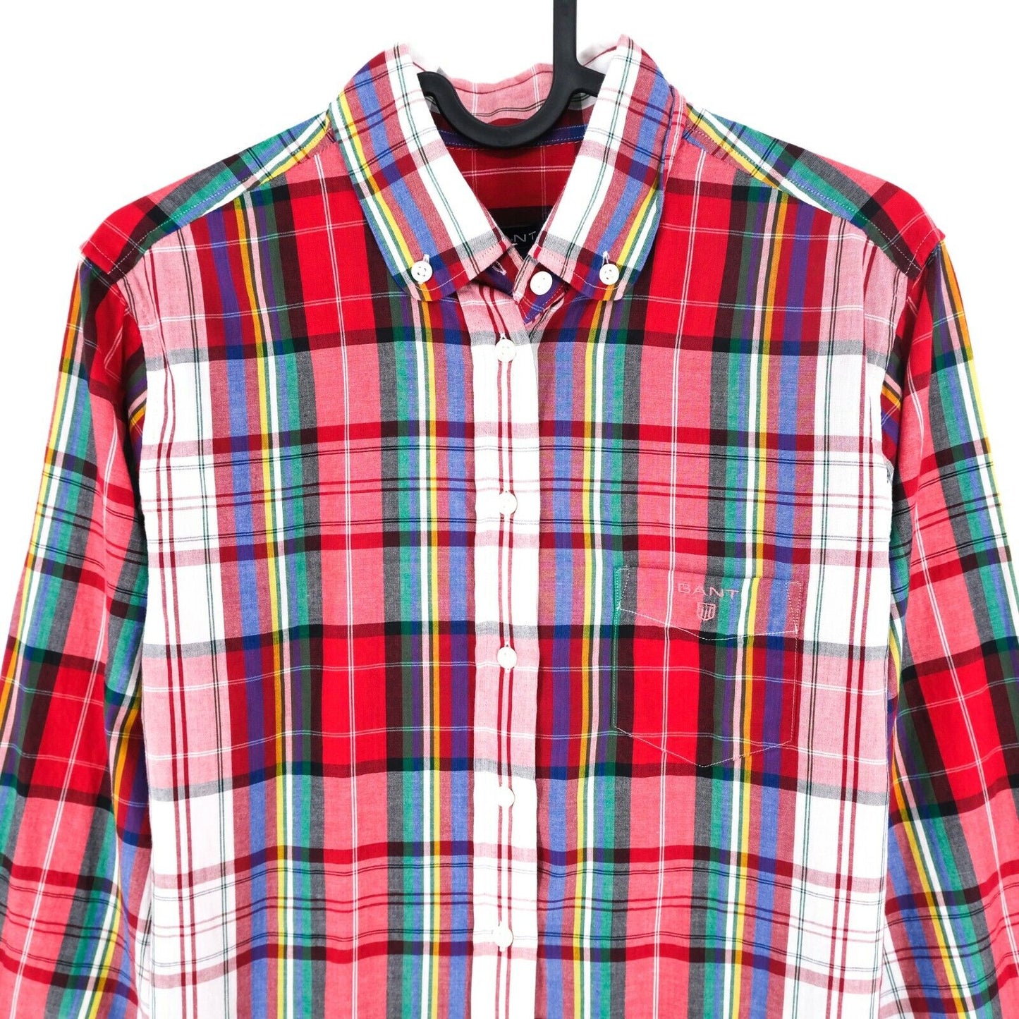 GANT Red Madras B Shirt Size EU 34 UK 8 US 4