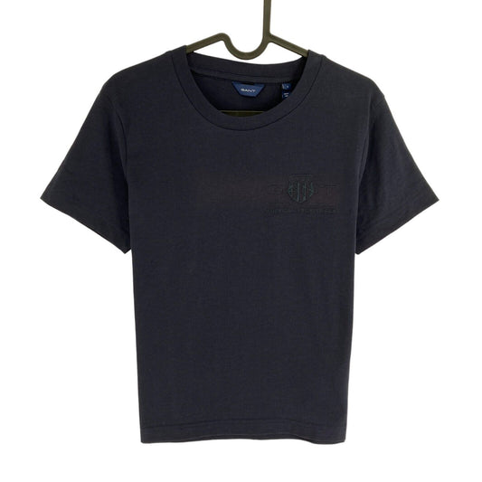 GANT Women Navy Blue Archive Shield EMB Crew Neck Short Sleeves T Shirt Size S