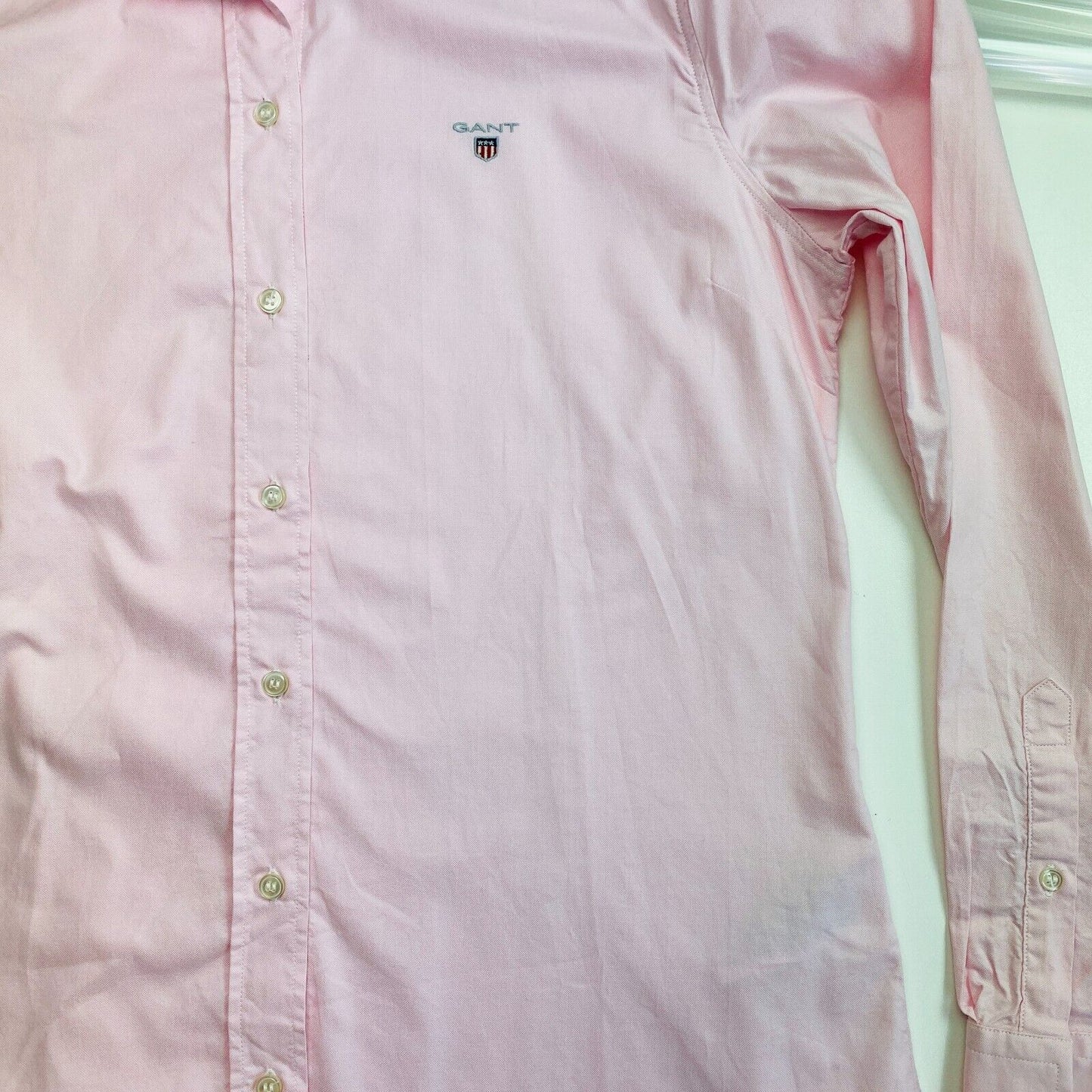 GANT Women Pink Stretch Oxford Long Sleeves Shirt Size EU 40 UK 12 US 10