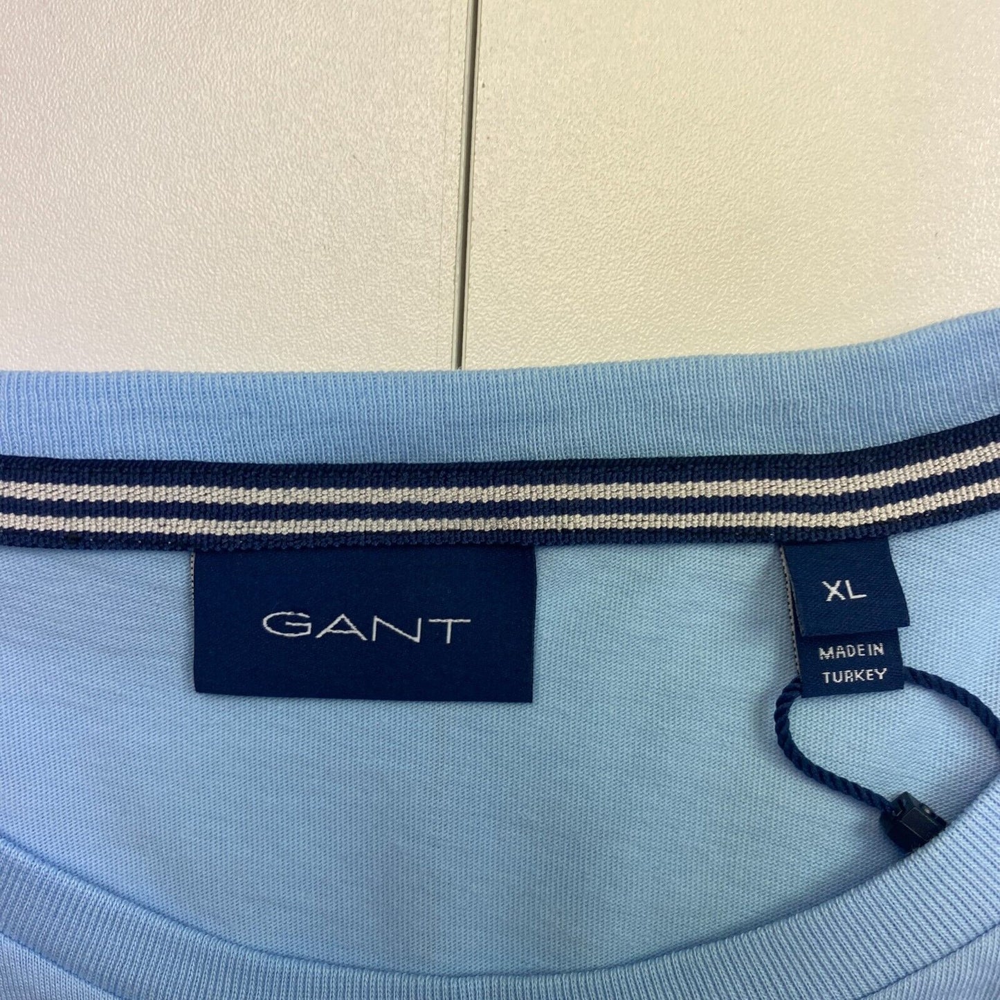 GANT Men Blue Logo Crew Neck Short Sleeve T Shirt Size XL