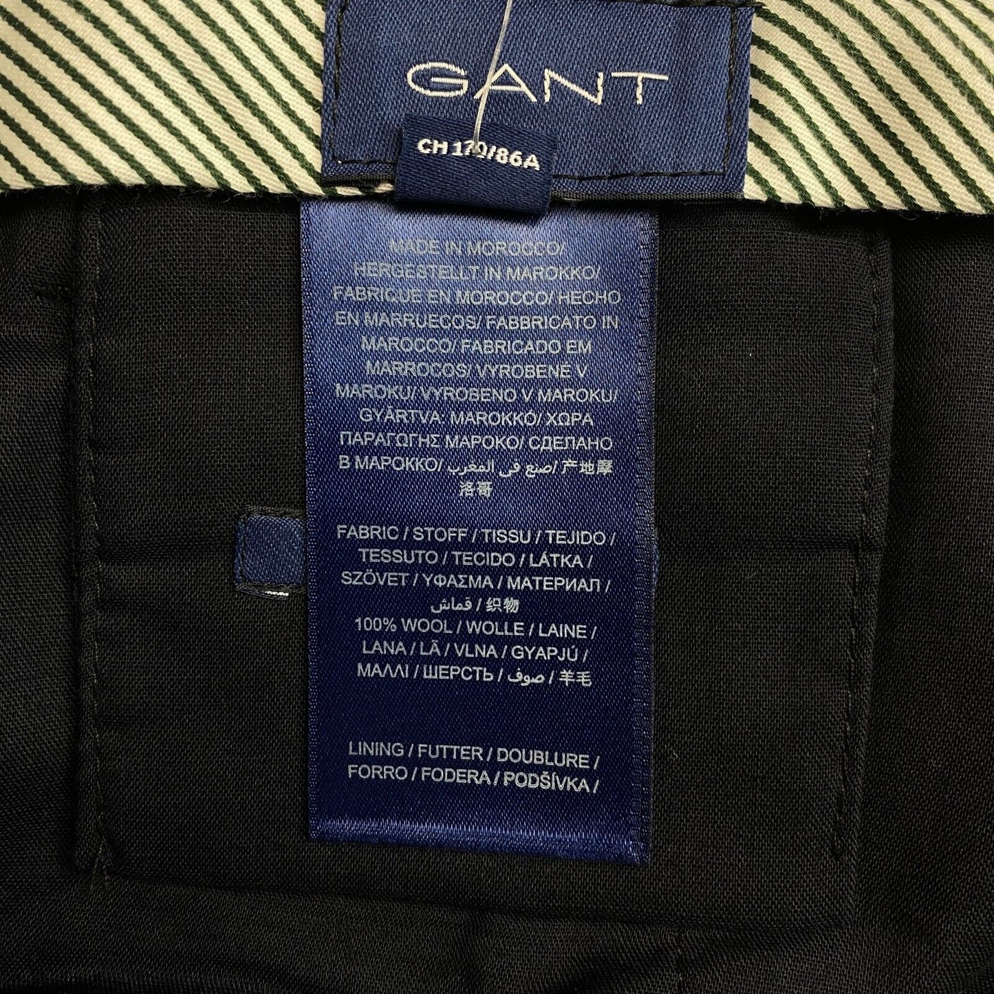 GANT Navy Blue Slim Club Pants Trousers EU 50 UK/US 40