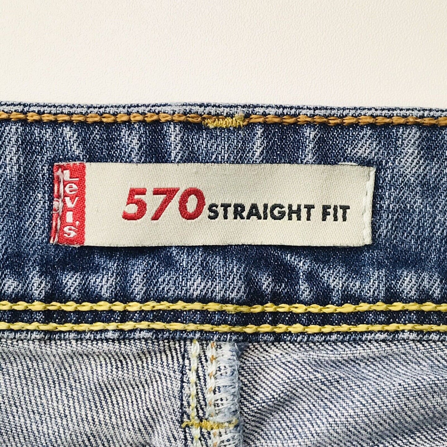 Vintage Levi's 570 Women Blue Stretch Regular Straight Fit Jeans W28 L32