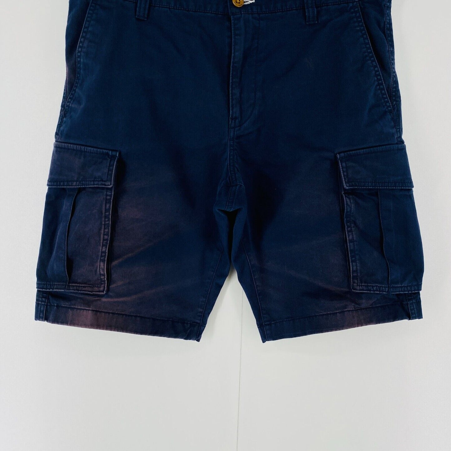 GANT Dark Blue Mens Relaxed Fit Cargo Shorts Size W34