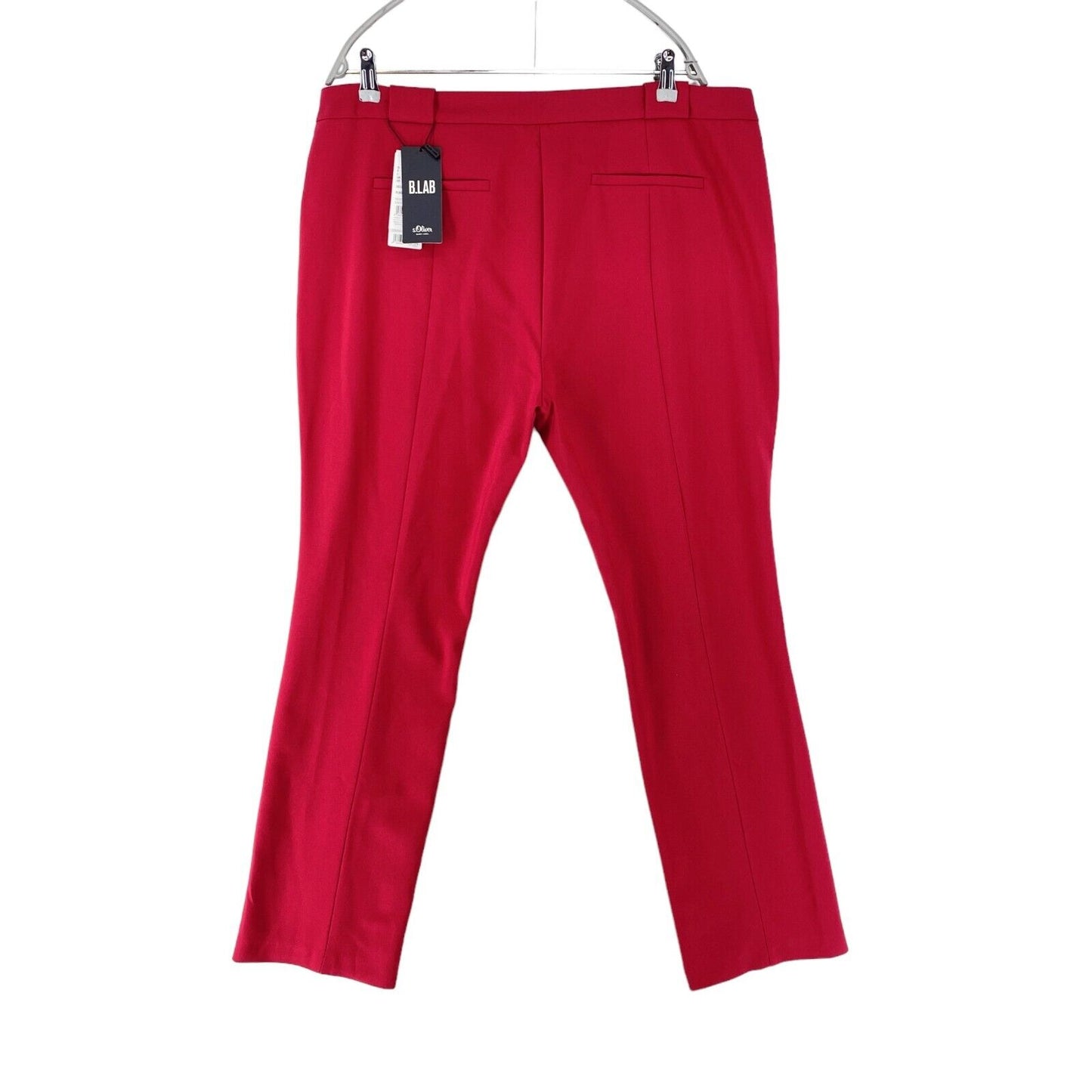 s.Oliver SUE Women Red Slim Fit Dress Trousers EUR 46 UK 20 US 16 W40