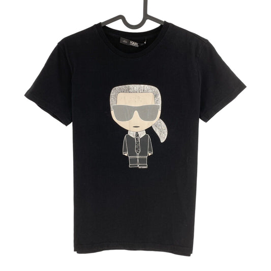 Karl Lagerfeld Noir Ikonik Karl Crew Neck T Shirt Taille XS