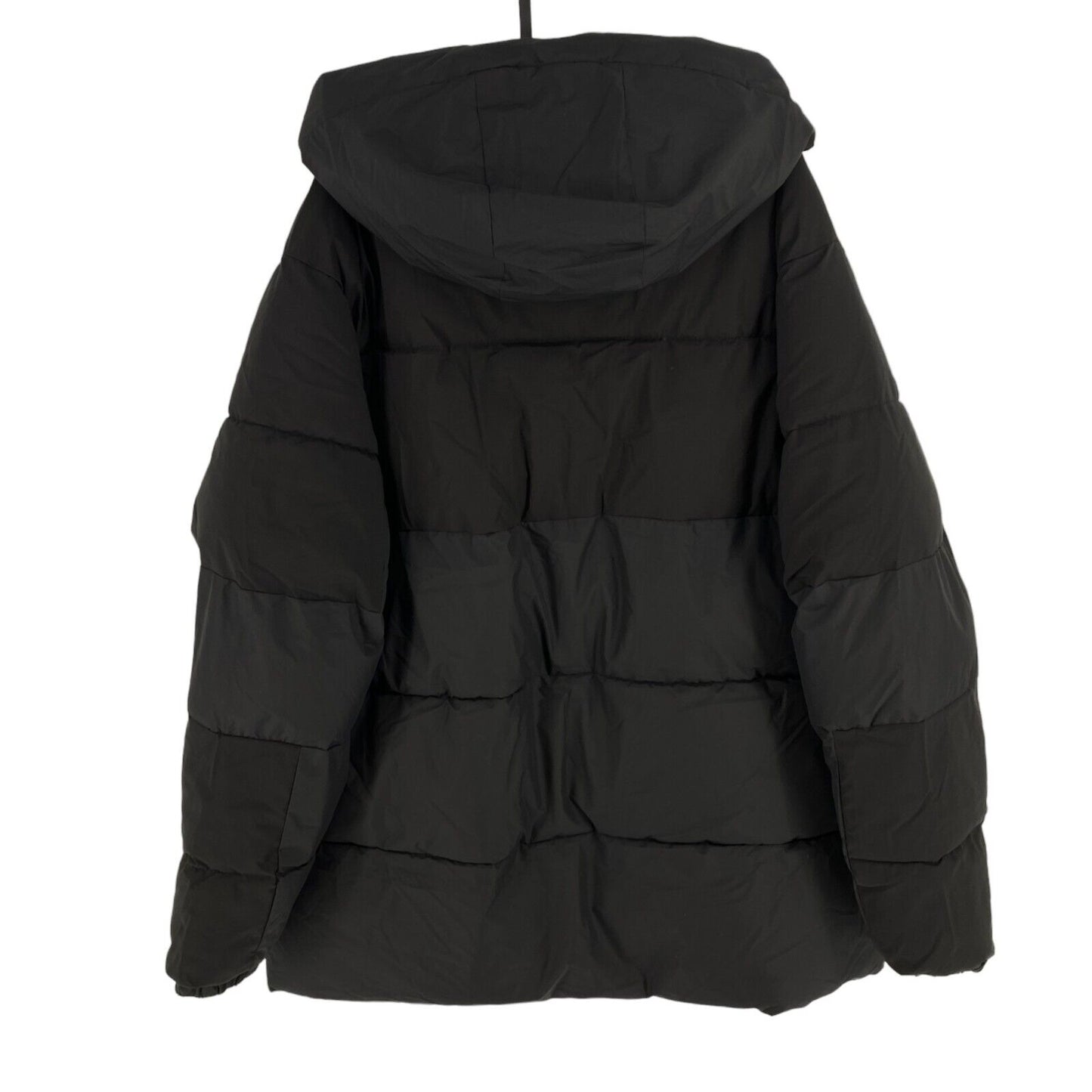 JACK&amp;JONES Herren Black Force Puffer Coat mit Kapuze, Größe XL