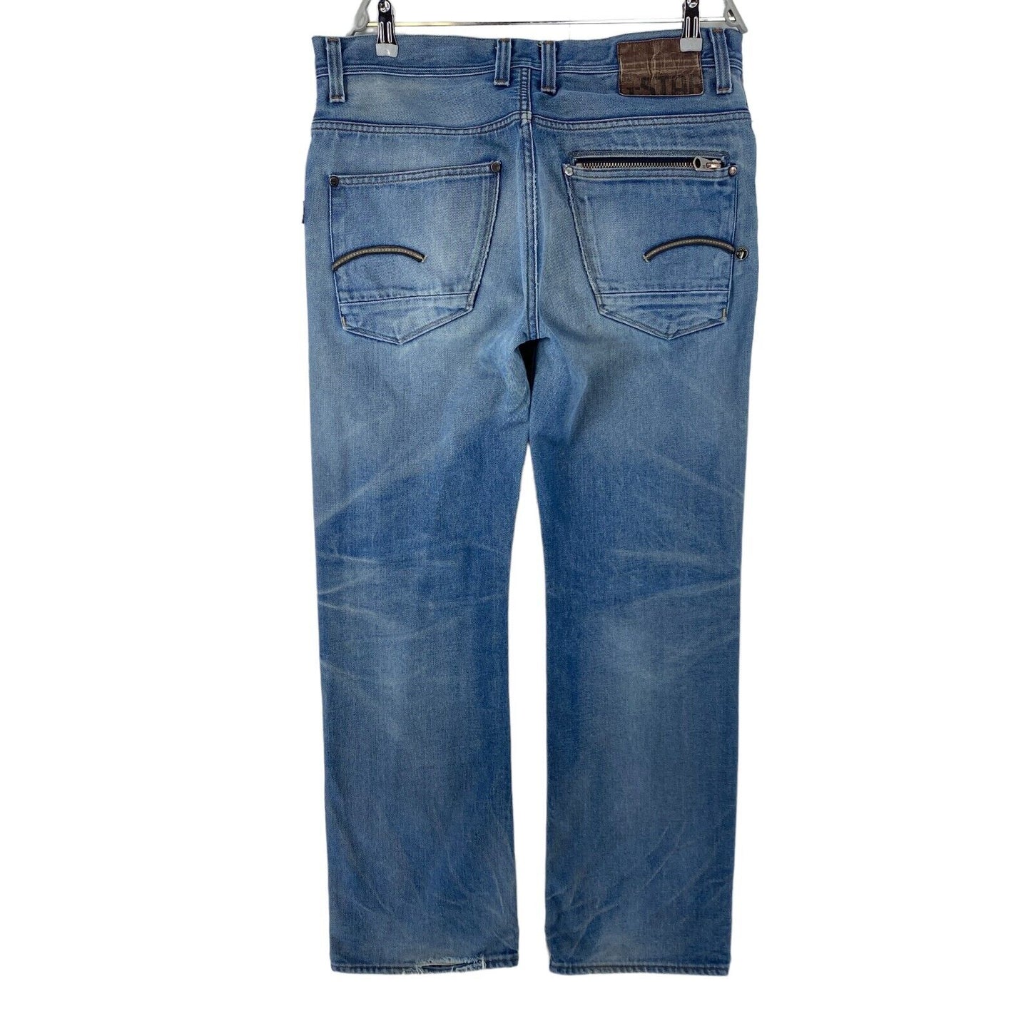 G-STAR ATTACC Blaue, lockere Jeans mit geradem Schnitt, W34 L32