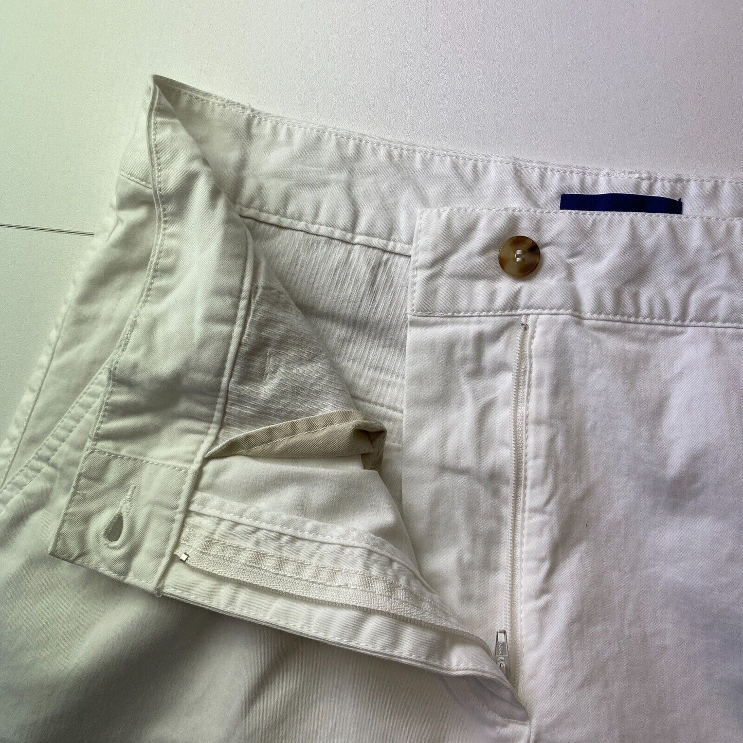 GANT Women White Slim Straight Fit Chino Trousers Size EUR 42 UK 14 US 12 W32