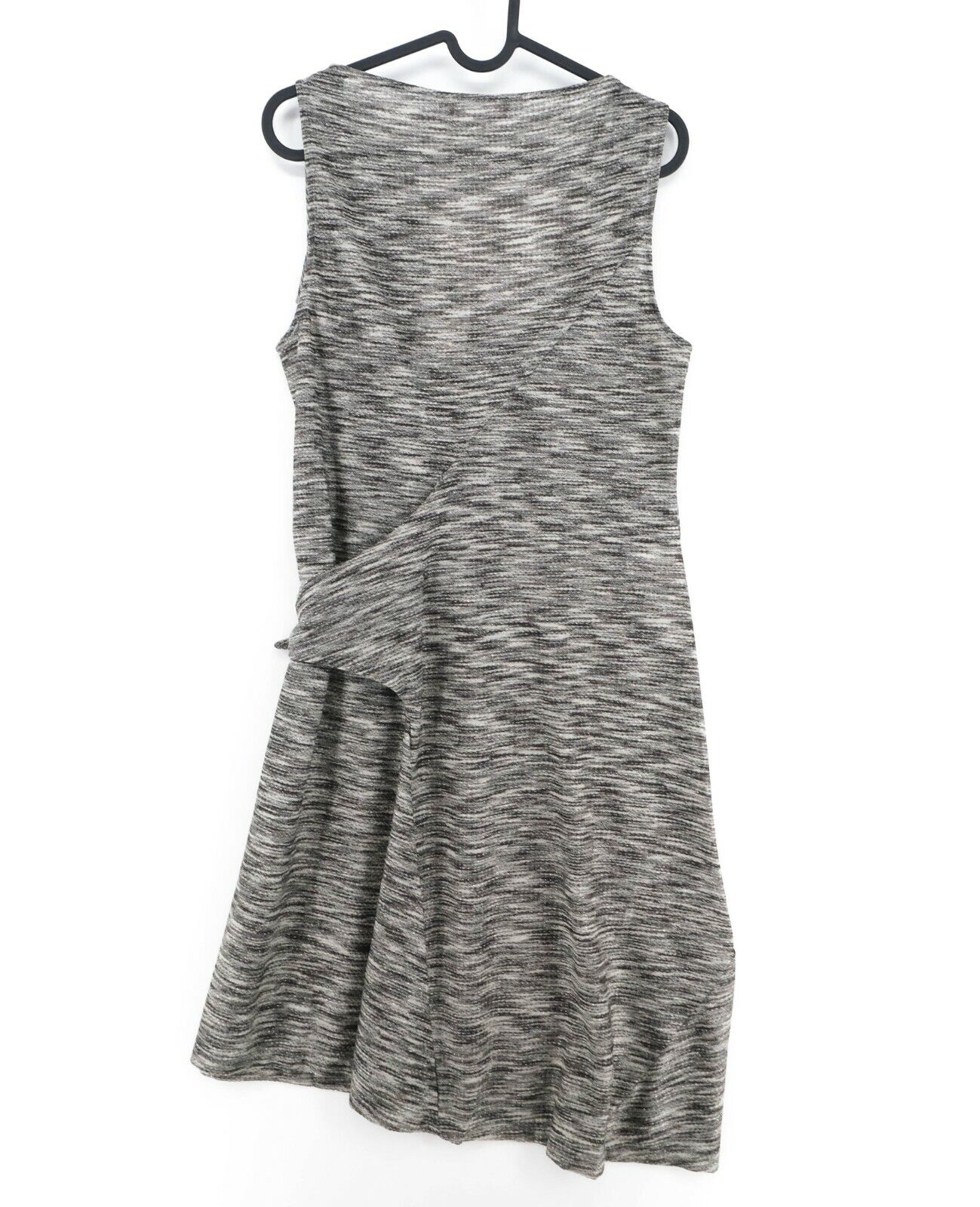 STEFANEL Grey V Neck Abito Jersey Lame Dress Size L