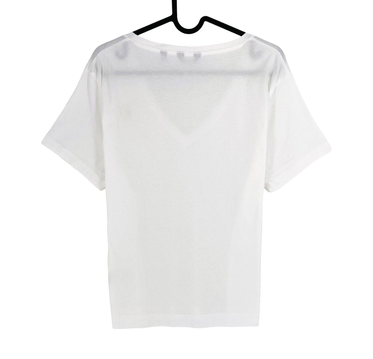 GANT Women White Original V Neck Short Sleeve T Shirt Size L