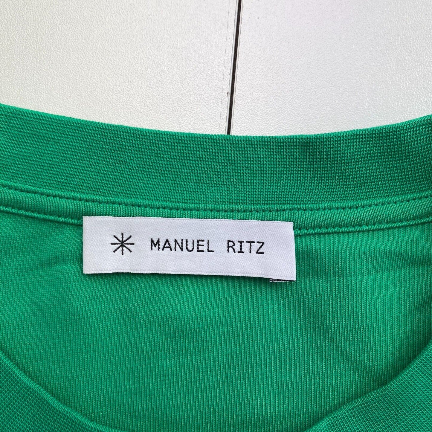 MANUEL RITZ Men Green Cotton Crew Neck Short Sleeve T Shirt Size M