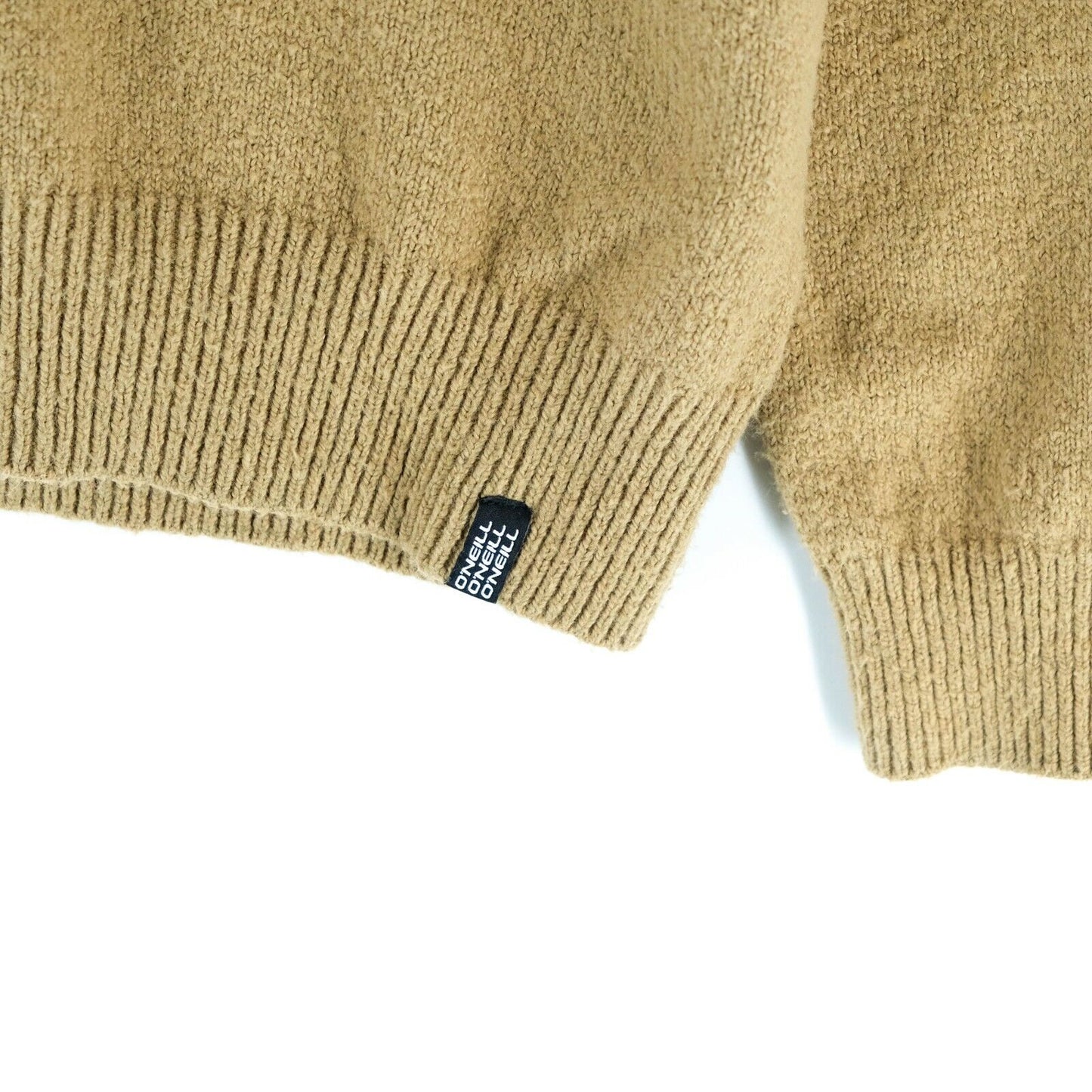 O'NEILL LM Coton Nylon Beige Crew Neck Knit Sweater Jumper Taille M