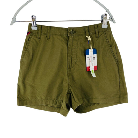 Tommy Hilfiger Women Khaki Dark Green Regular Fit Chino Shorts Size W24