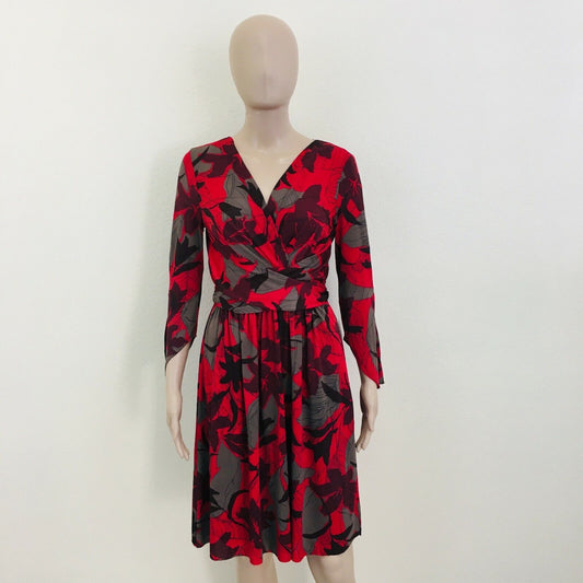 ZARA Red Long Sleeve Dress Size S